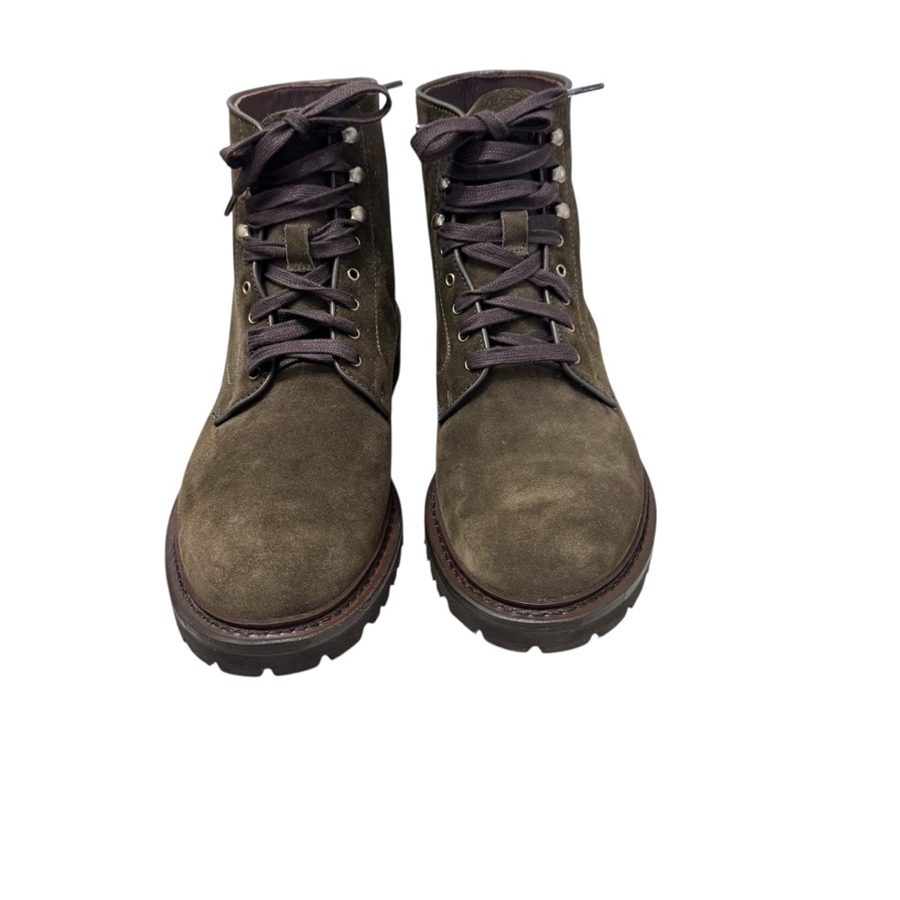 Allen Edmonds Higgins Waterproof Lug Sole Boot in Loden Suede Army Green 10.5 - Picture 5 of 11